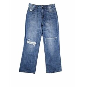 Risen Jeans Womens 13/31 High Rise 90s Comfy Distressed Denim NEW